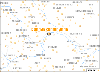 map of Gornje Korminjane