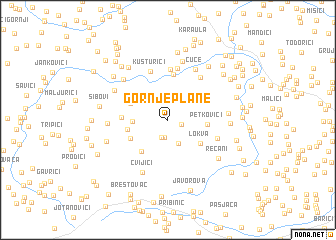 map of Gornje Plane