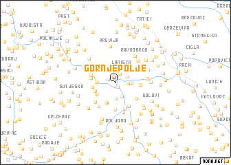map of Gornje Polje