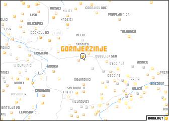 map of Gornje Rzinje