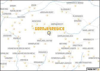 map of Gornje Sredice