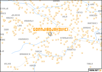 map of Gornji Bojakovići