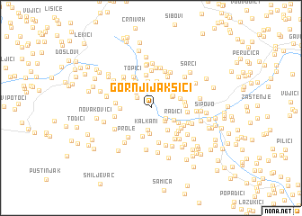 map of Gornji Jakšići
