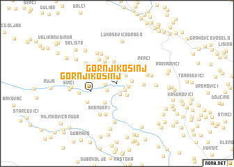 map of Gornji Kosinj