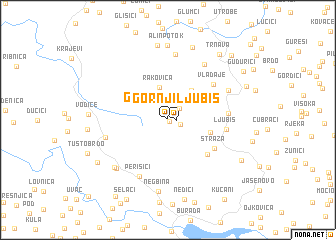 map of Gornji Ljubiš