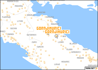 map of Gornji Murići