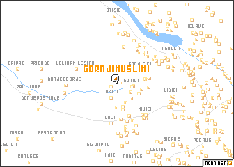 map of Gornji Muslimi
