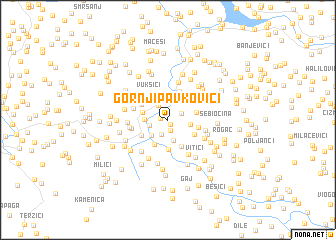 map of Gornji Pavkovići