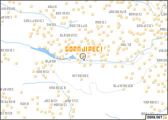 map of Gornji Peći