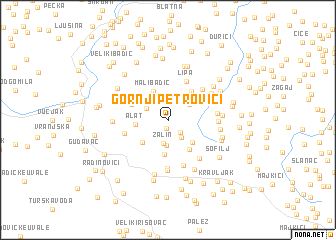 map of Gornji Petrovići
