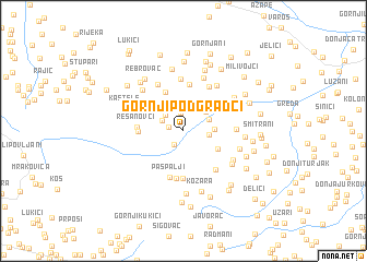 map of Gornji Podgradci