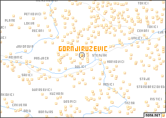 map of Gornji Ružević
