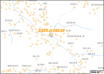 map of Gornji Vakuf