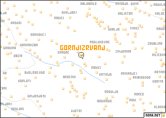 map of Gornji Žrvanj