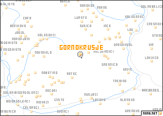 map of Gorno Krušje