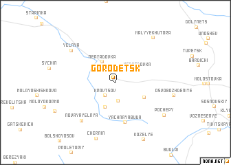 map of Gorodetsk