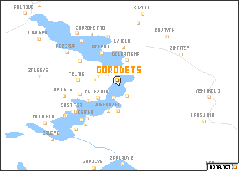 map of Gorodets