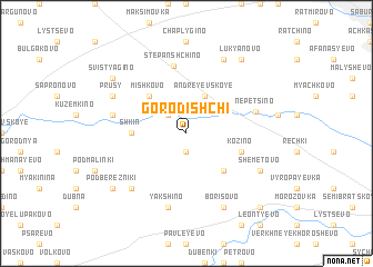 map of Gorodishchi