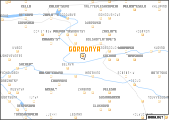 map of Gorodnya