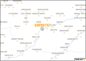 map of Gorodtsy