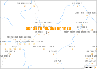 map of Gorostapolo de Errazu