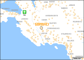 map of Gorovići