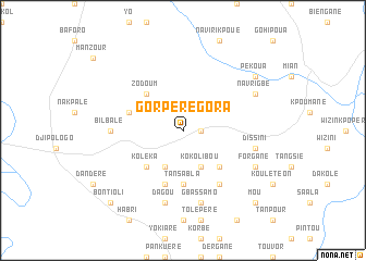 map of Gorpérégora