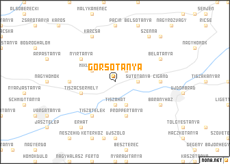 map of Gorsótanya