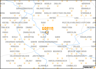 map of Goryń