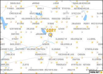 map of Góry