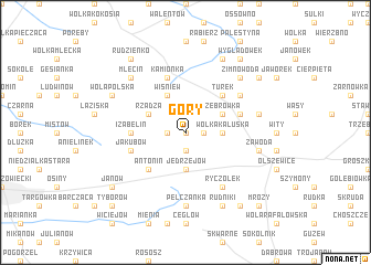 map of Góry