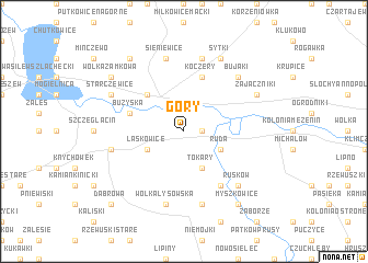 map of Góry