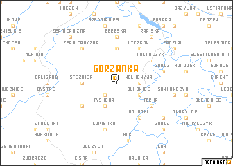 map of Górzanka