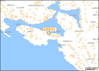 map of Gošići