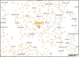 map of Gošići