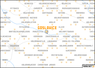 map of Gosławice