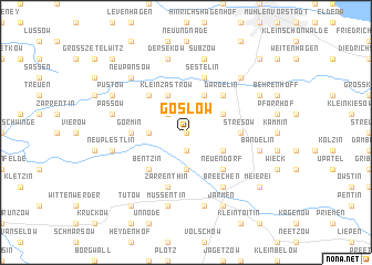 map of Göslow