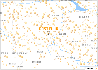 map of Gostelja