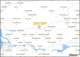 map of Göstorp