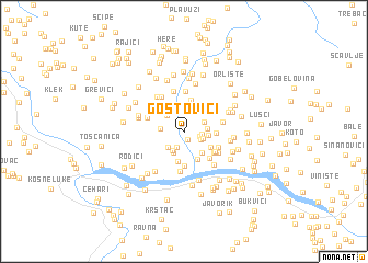 map of Gostovići
