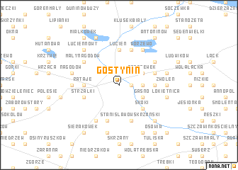 map of Gostynin