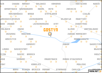 map of Gostyń