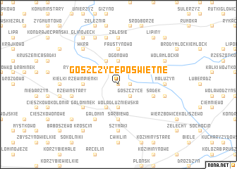 map of Goszczyce Poświętne