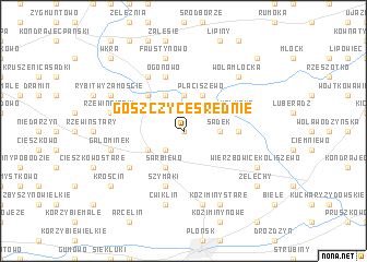 map of Goszczyce Średnie