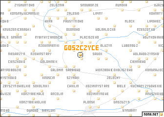 map of Goszczyce