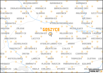 map of Goszyce