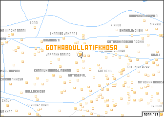 map of Goth Abdul Latīf Khosa