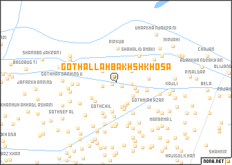 map of Goth Allāh Bakhsh Khosa
