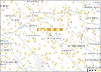 map of Goth Bahādur