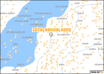 map of Goth Chani Kalhoro
